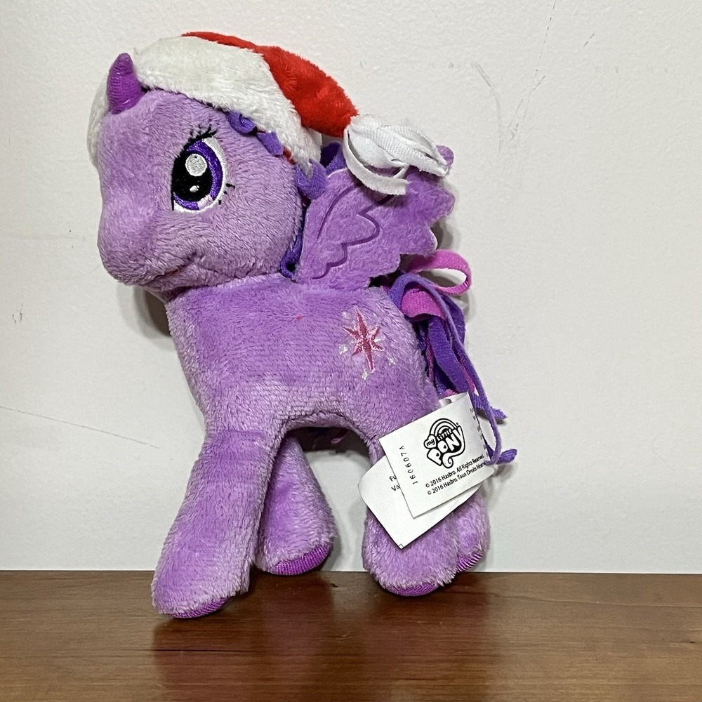 My Little Pony Twilight Sparkle 6" Plush Stuffed Toy with Santa Hat‎